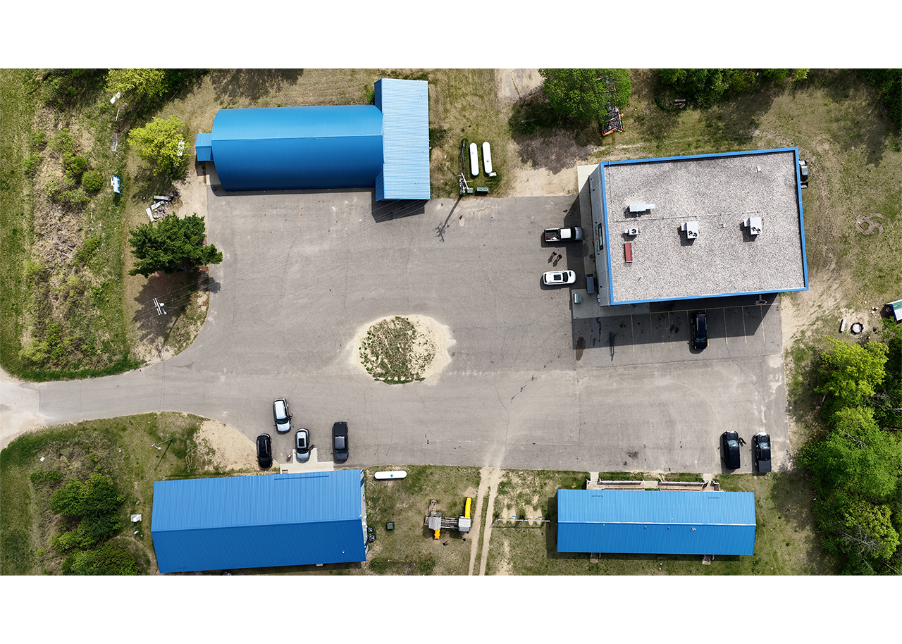 Top-down view of Little Rock Community Center and surrounding grounds